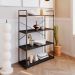 Estante com 4 Prateleiras Brooklyn Preta 80 cm