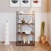 Estante com 4 Prateleiras Brooklyn Terracota e Preta 60 cm