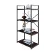 Estante com 4 Prateleiras Brooklyn Terracota e Preta 60 cm