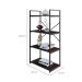 Estante com 4 Prateleiras Brooklyn Terracota e Preta 60 cm