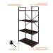 Estante com 4 Prateleiras Brooklyn Terracota e Preta 60 cm