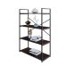Estante com 4 Prateleiras Brooklyn Terracota e Preta 80 cm