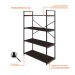 Estante com 4 Prateleiras Brooklyn Terracota e Preta 80 cm