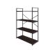 Estante com 4 Prateleiras Brooklyn Terracota e Preta 80 cm
