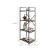 Estante com 4 Prateleiras Brooklyn Vermont e Preta 45 cm