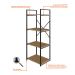 Estante com 4 Prateleiras Brooklyn Vermont e Preta 45 cm