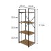 Estante com 4 Prateleiras Brooklyn Vermont e Preta 45 cm