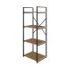 Estante com 4 Prateleiras Brooklyn Vermont e Preta 45 cm