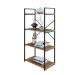 Estante com 4 Prateleiras Brooklyn Vermont e Preta 60 cm