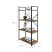 Estante com 4 Prateleiras Brooklyn Vermont e Preta 60 cm