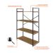 Estante com 4 Prateleiras Brooklyn Vermont e Preta 80 cm