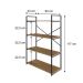 Estante com 4 Prateleiras Brooklyn Vermont e Preta 80 cm