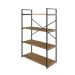 Estante com 4 Prateleiras Brooklyn Vermont e Preta 80 cm