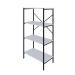 Estante com 4 Prateleiras Tub Branca e Preta 60 cm