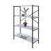 Estante com 4 Prateleiras Tub Branca e Preta 80 cm