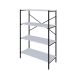 Estante com 4 Prateleiras Tub Branca e Preta 80 cm