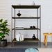 Estante com 4 Prateleiras Tub Carvalho Dark e Preta 80 cm