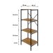 Estante com 4 Prateleiras Tub Mel e Preta 45 cm