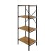 Estante com 4 Prateleiras Tub Mel e Preta 45 cm
