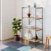 Estante com 4 Prateleiras Tub Mel e Preta 60 cm