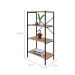 Estante com 4 Prateleiras Tub Mel e Preta 60 cm