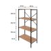 Estante com 4 Prateleiras Tub Mel e Preta 60 cm