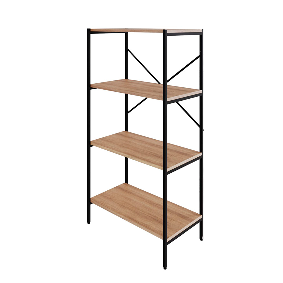 Estante com 4 Prateleiras Tub Mel e Preta 60 cm