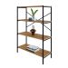 Estante com 4 Prateleiras Tub Mel e Preta 80 cm