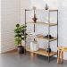Estante com 4 Prateleiras Tub Mel e Preta 80 cm