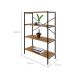 Estante com 4 Prateleiras Tub Mel e Preta 80 cm