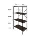 Estante com 4 Prateleiras Tub Nogal e Preta 60 cm