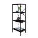 Estante com 4 Prateleiras Tub Preta 45 cm