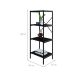 Estante com 4 Prateleiras Tub Preta 45 cm