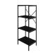Estante com 4 Prateleiras Tub Preta 45 cm