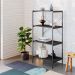Estante com 4 Prateleiras Tub Preta 60 cm