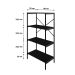 Estante com 4 Prateleiras Tub Preta 60 cm
