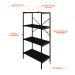 Estante com 4 Prateleiras Tub Preta 60 cm