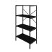 Estante com 4 Prateleiras Tub Preta 60 cm