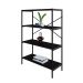 Estante com 4 Prateleiras Tub Preta 80 cm