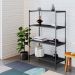 Estante com 4 Prateleiras Tub Preta 80 cm