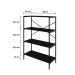 Estante com 4 Prateleiras Tub Preta 80 cm