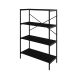Estante com 4 Prateleiras Tub Preta 80 cm