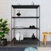 Estante com 4 Prateleiras Tub Preta 80 cm