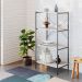 Estante com 4 Prateleiras Tub Snow e Preta 60 cm