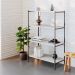 Estante com 4 Prateleiras Tub Snow e Preta 80 cm