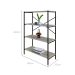 Estante com 4 Prateleiras Tub Snow e Preta 80 cm