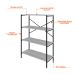 Estante com 4 Prateleiras Tub Snow e Preta 80 cm