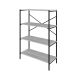 Estante com 4 Prateleiras Tub Snow e Preta 80 cm
