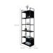 Estante com 4 Prateleiras e 2 Nichos Brooklyn Preta 60 cm