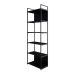 Estante com 4 Prateleiras e 2 Nichos Brooklyn Preta 60 cm